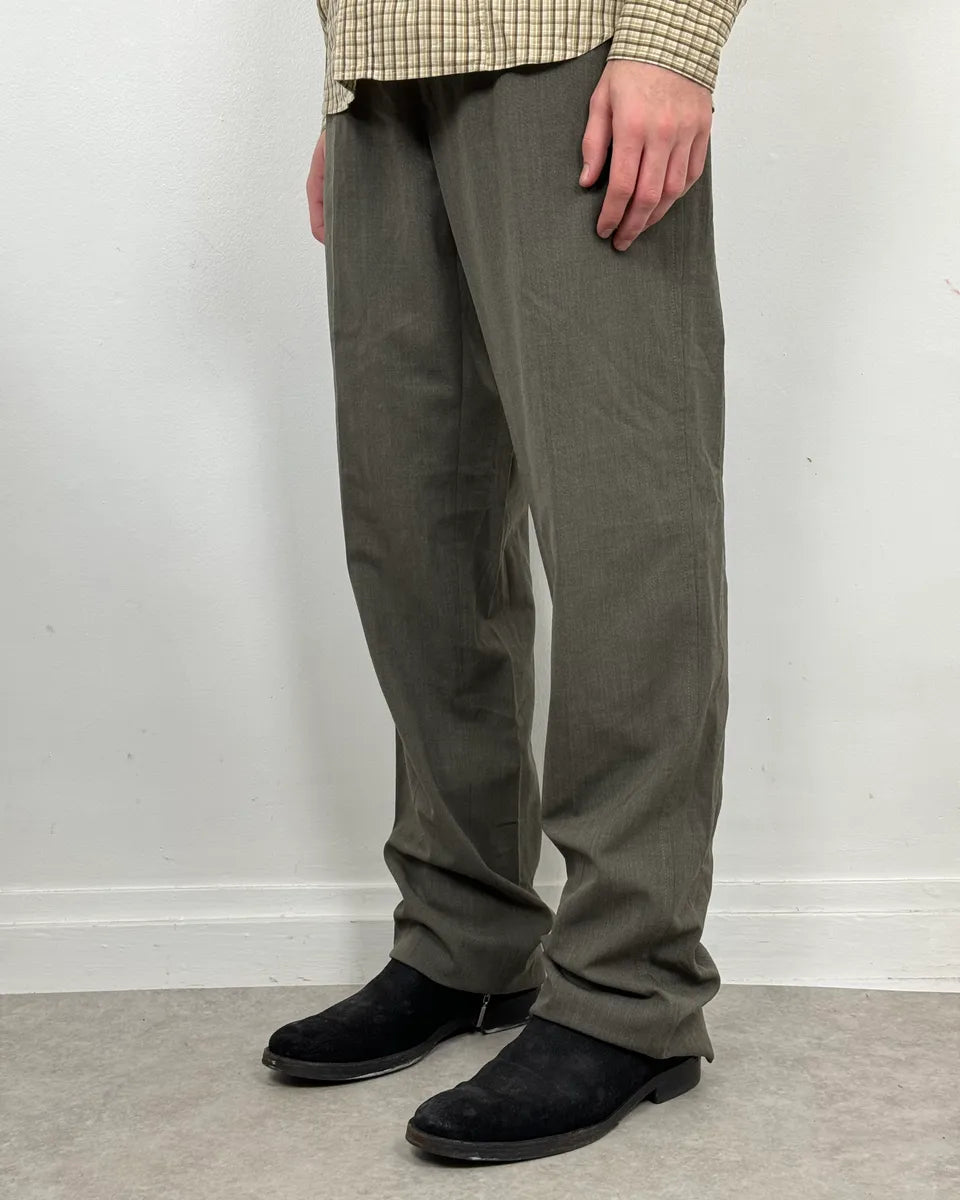 2000s Prada Classic Grey Relaxed Pants TWxQzPO 2