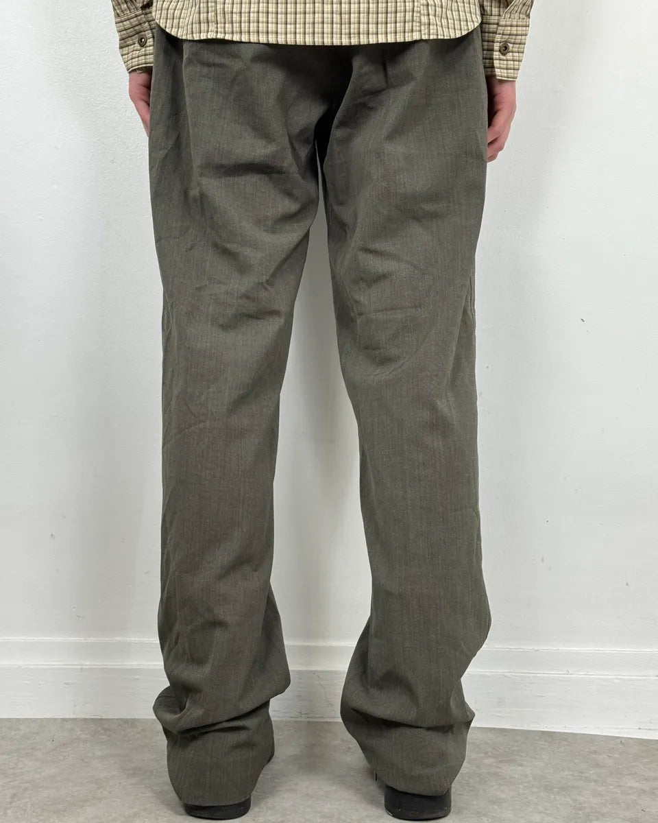 2000s Prada Classic Grey Relaxed Pants TWxQzPO 3
