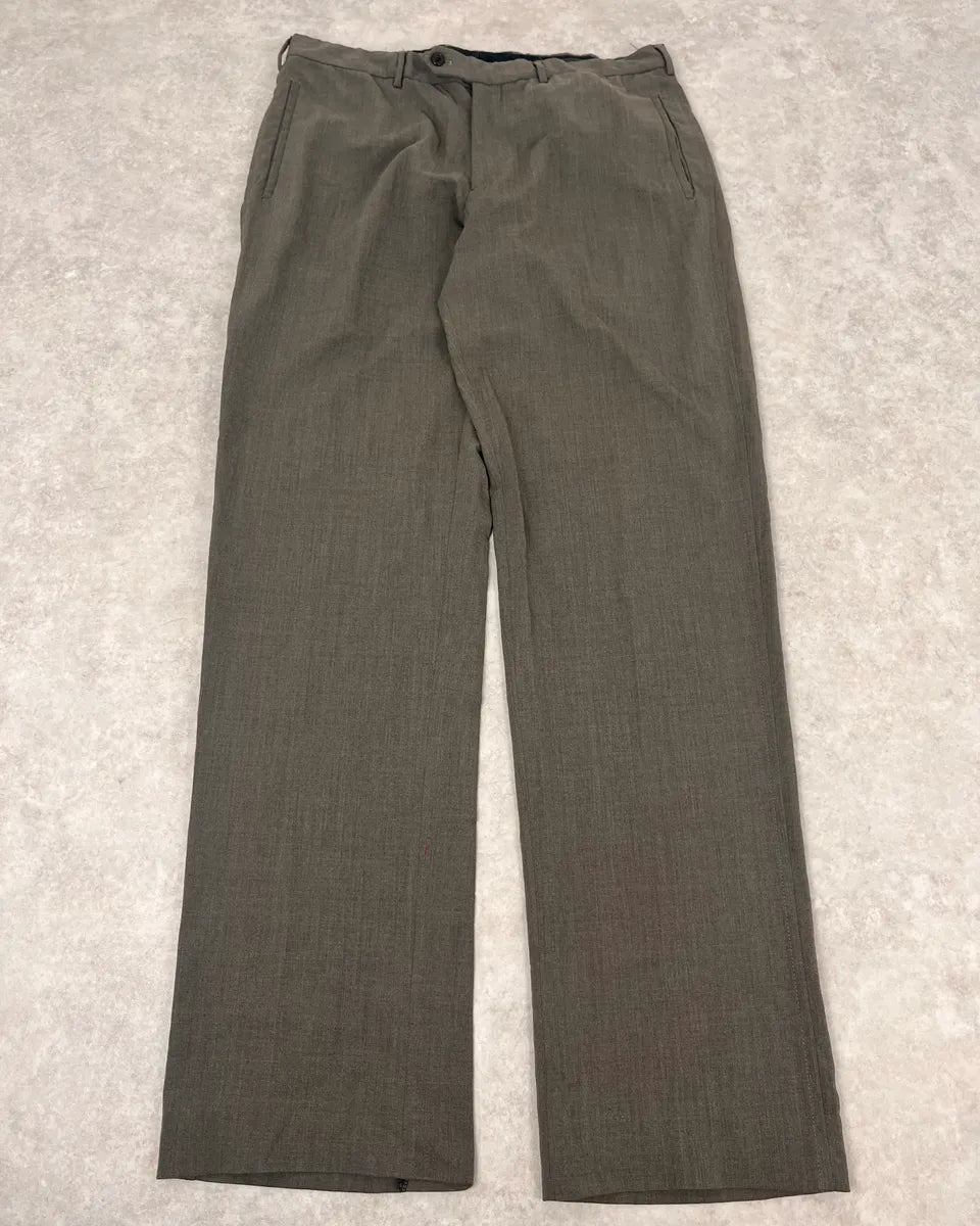 2000s Prada Classic Grey Relaxed Pants TWxQzPO 4