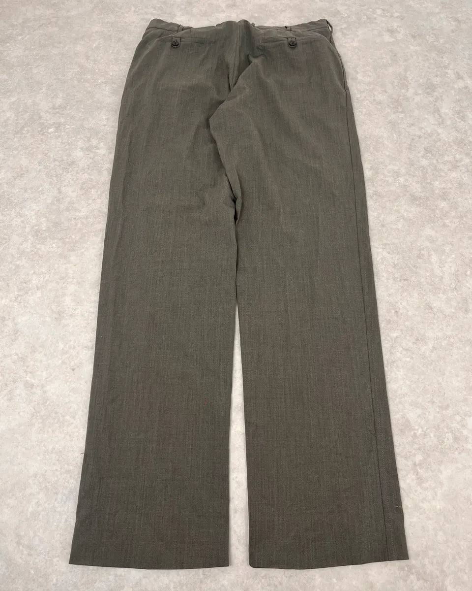 2000s Prada Classic Grey Relaxed Pants TWxQzPO 7