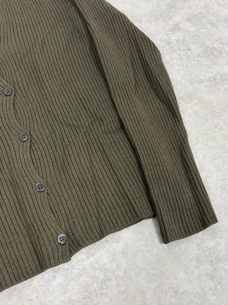 2000s Prada Classic Khaki Wool Cardigan yUeoINo 6