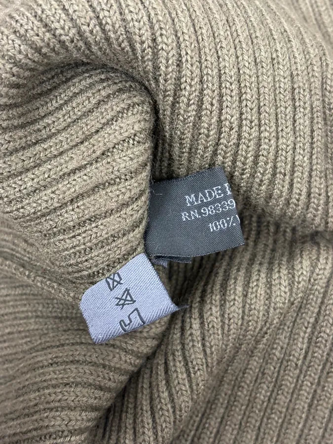 2000s Prada Classic Khaki Wool Cardigan yUeoINo 9
