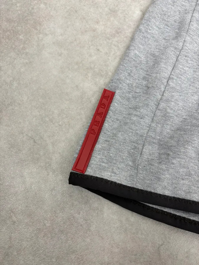 SS2003 Prada Linea Rossa Minimalist Grey T-Shirt yAJiULN 6