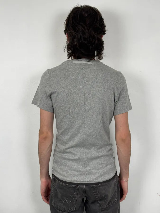 SS2003 Prada Linea Rossa Minimalist Grey T-Shirt yAJiULN 2