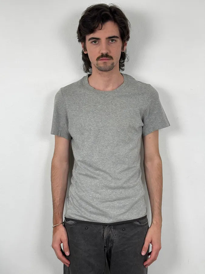 SS2003 Prada Linea Rossa Minimalist Grey T-Shirt yAJiULN 1