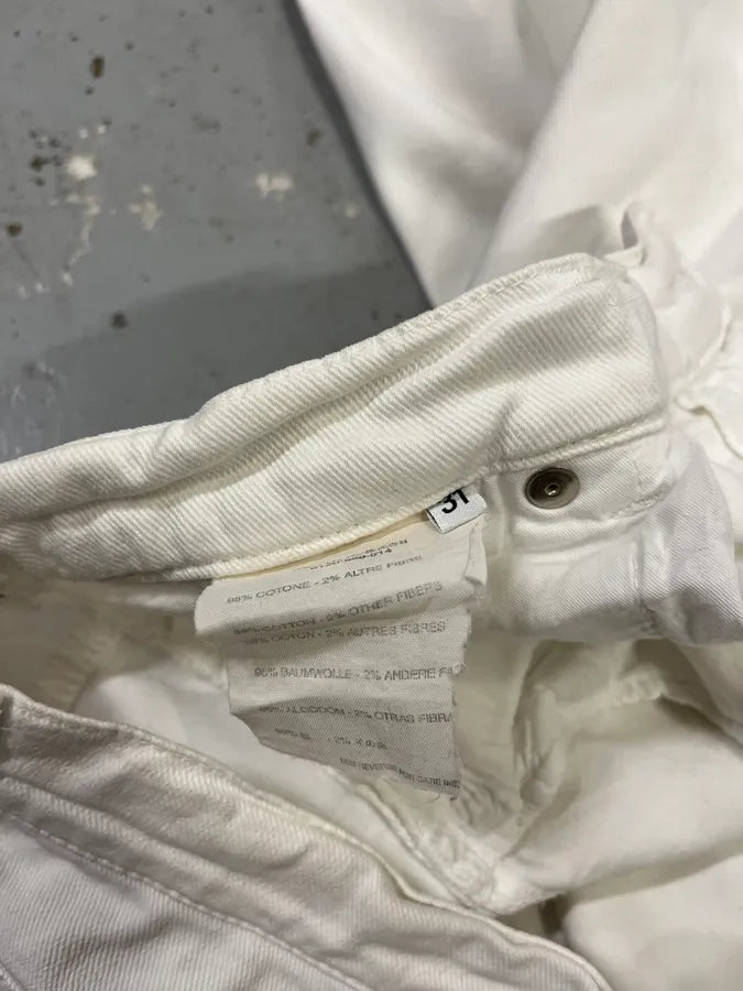 2000s Prada Classic White Denim Jeans lXUeCKW 12