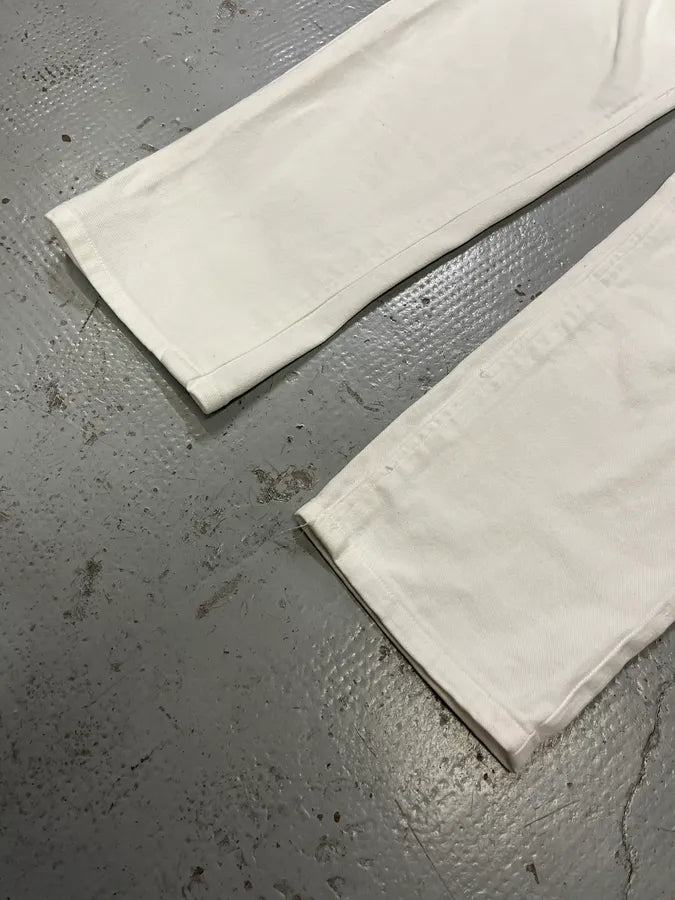 2000s Prada Classic White Denim Jeans lXUeCKW 6