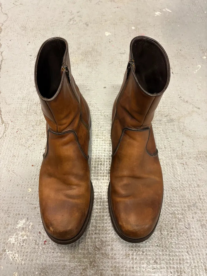 2000s Prada Copper Leather Ankle Boots btFJxmc 1