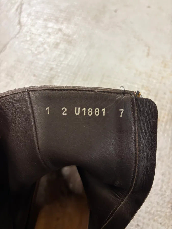 2000s Prada Copper Leather Ankle Boots btFJxmc 9