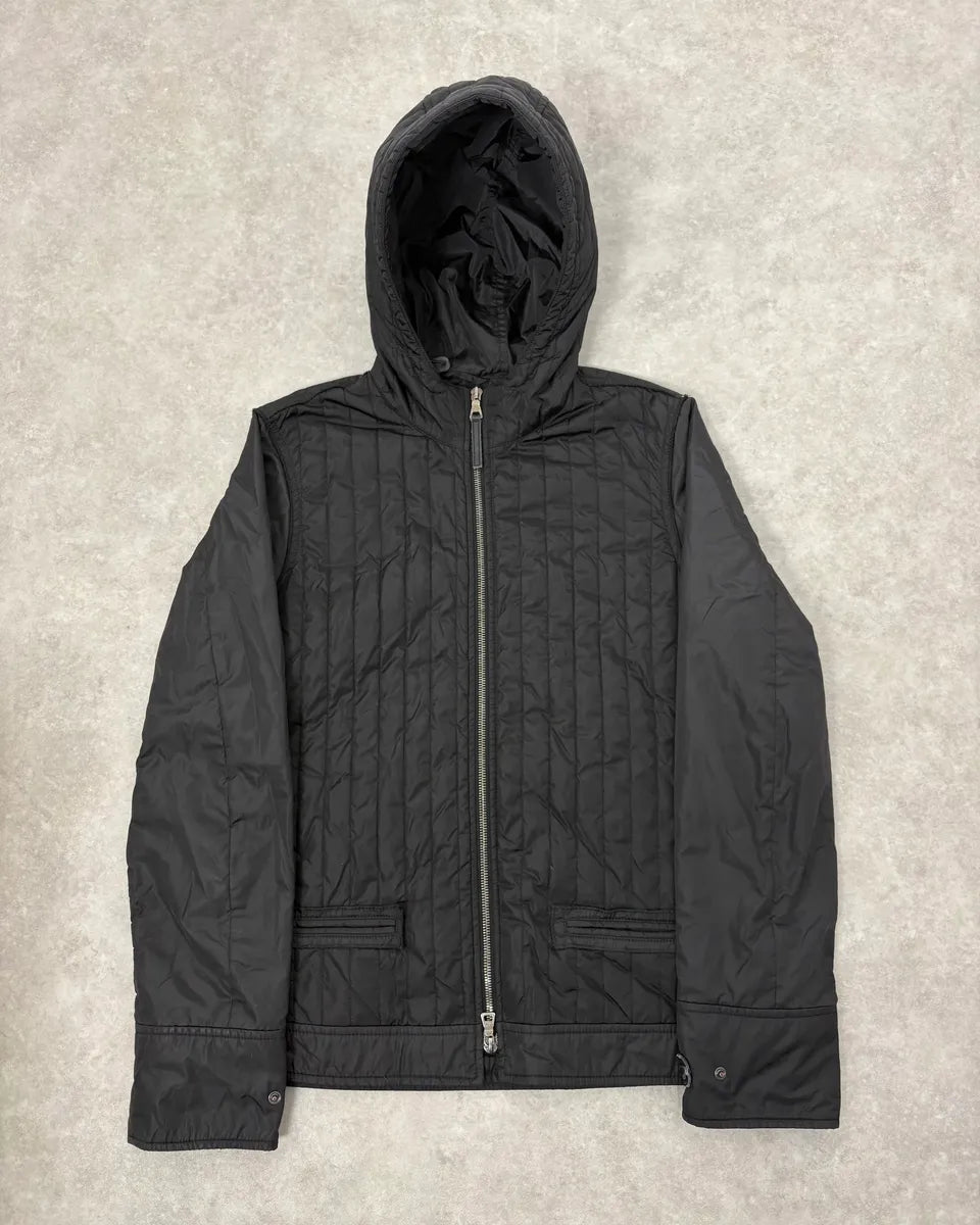 2000s Prada Cozy Black Quilted Puffer Jacket hkwDFNY 0