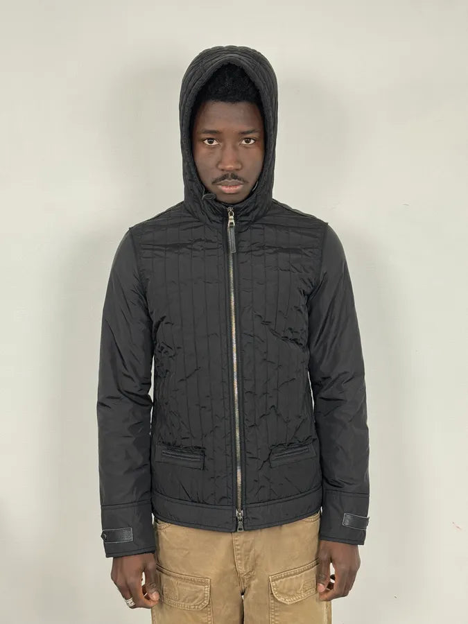 2000s Prada Cozy Black Quilted Puffer Jacket hkwDFNY 1