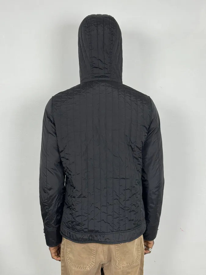 2000s Prada Cozy Black Quilted Puffer Jacket hkwDFNY 2