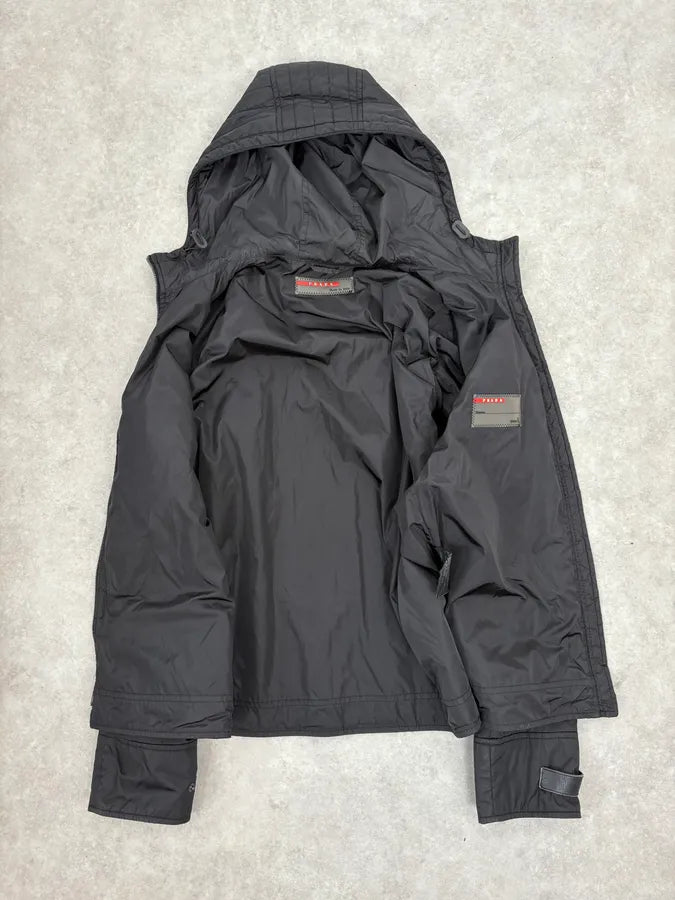 2000s Prada Cozy Black Quilted Puffer Jacket hkwDFNY 6