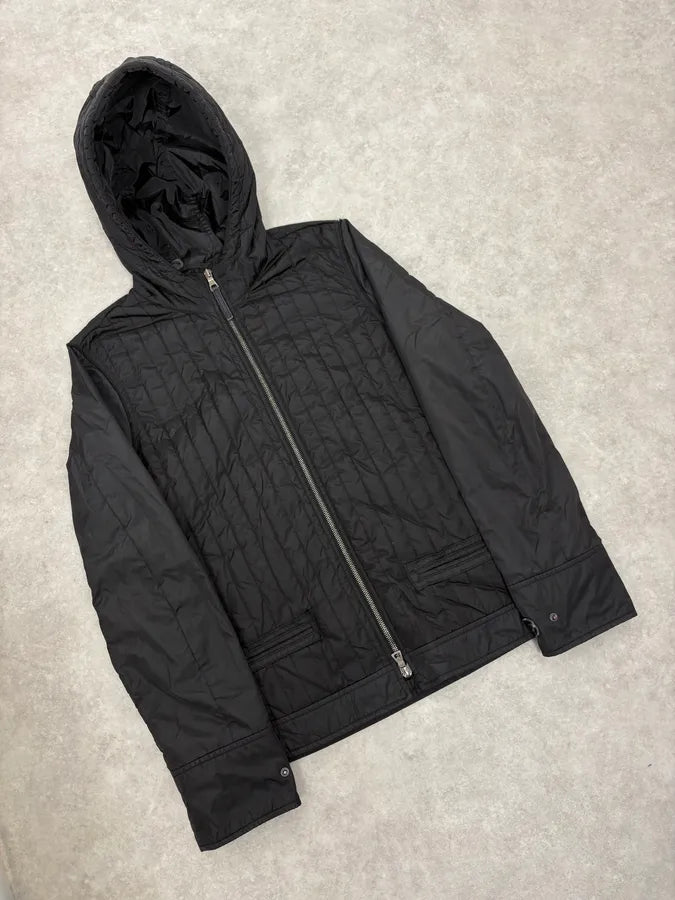 2000s Prada Cozy Black Quilted Puffer Jacket hkwDFNY 3