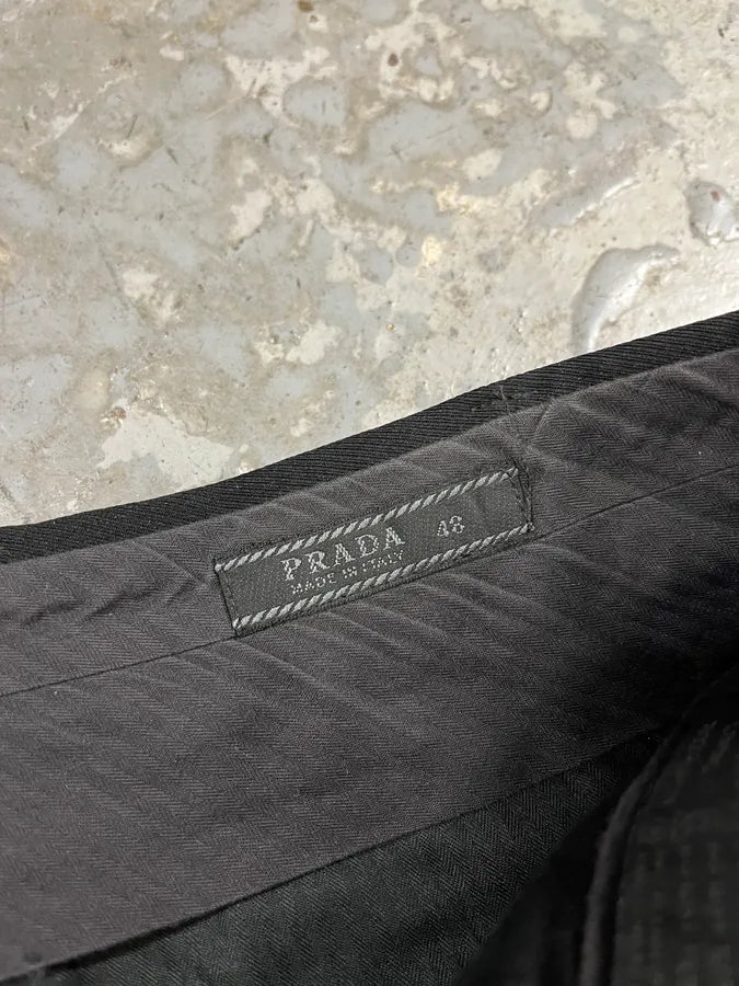 2000s Prada Cozy Tailored Black Pants (S/M) NrqaKbd 9