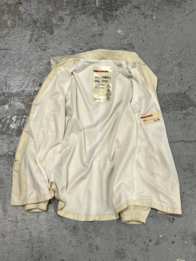 2000s Prada Cream White Buttoned Jacket mpIuTzn 4
