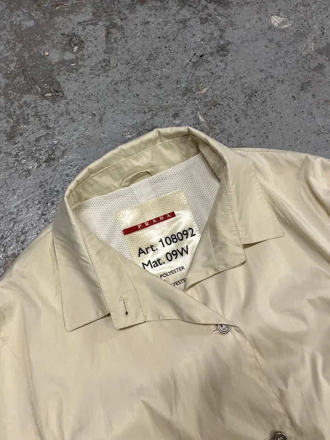 2000s Prada Cream White Buttoned Jacket mpIuTzn 3