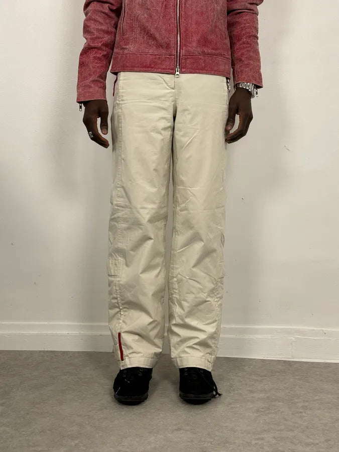 2000s Prada Cream White Technical Pants WHccans 1