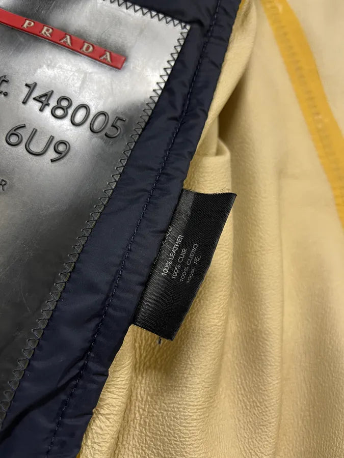 2000s Prada Creamy White Biker Leather Jacket fkPQZOW 13