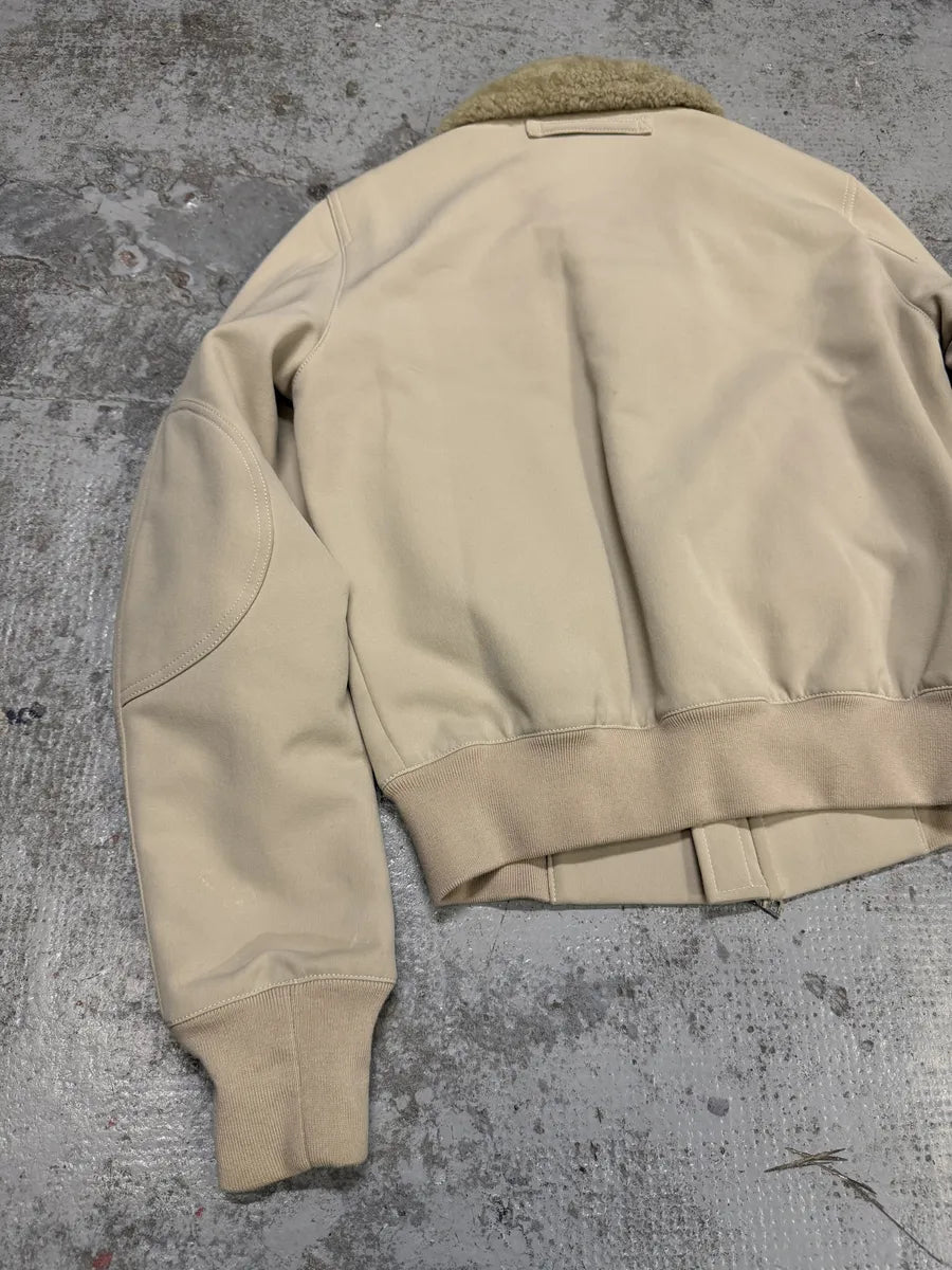 2000s Prada Creamy White Linea Rossa Aviator Bomber Jacket Odvyiqv 7