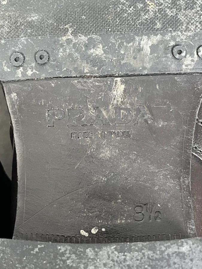 2000s Prada Dark Brown Classy Leather Boots ZmhguyH 7