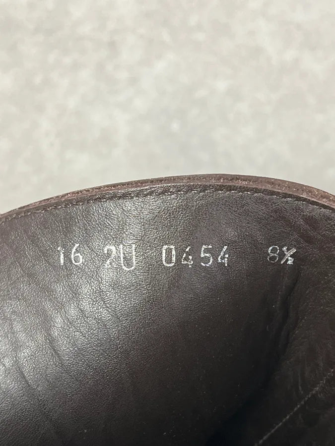 2000s Prada Dark Brown Classy Leather Boots ZmhguyH 8