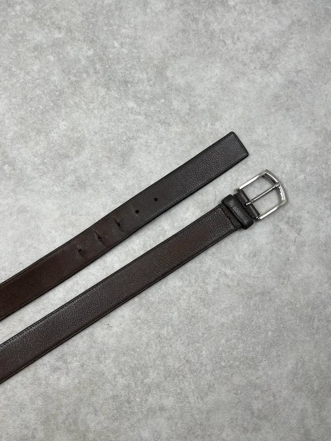 2000s Prada Dark Brown Leather Belt mDiKXiK 2