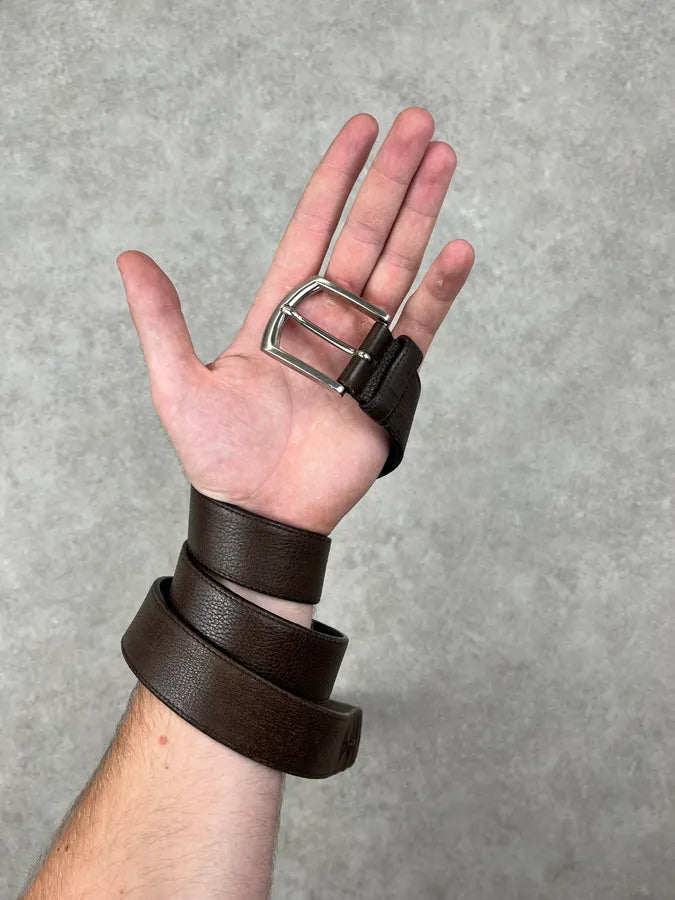 2000s Prada Dark Brown Leather Belt mDiKXiK 1