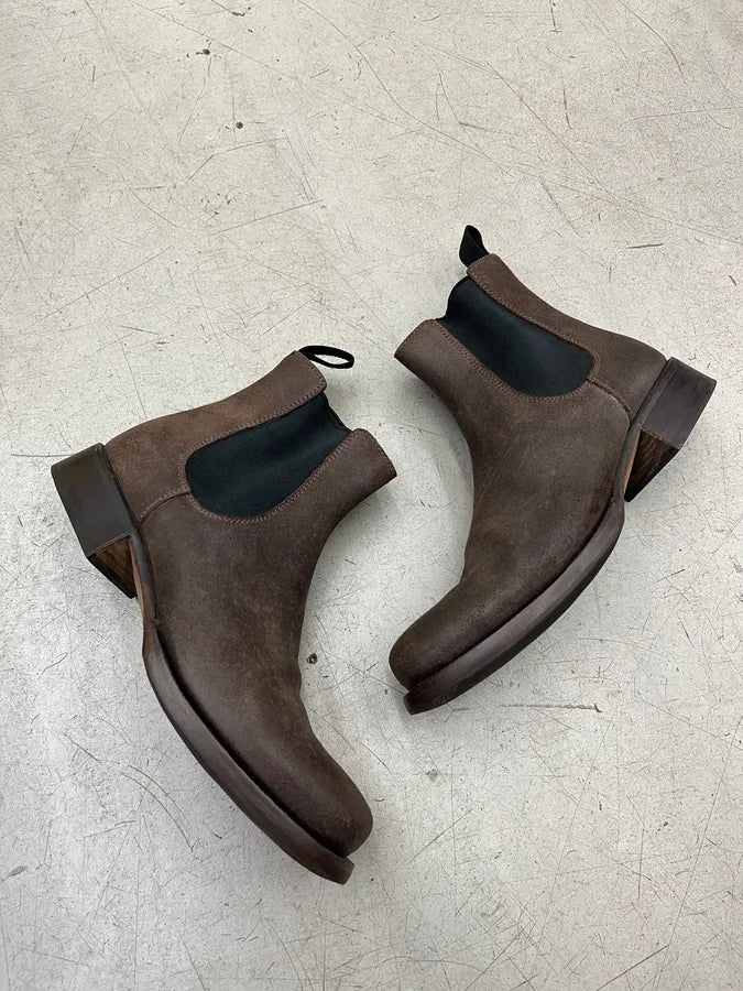 2000s Prada Dark Brown Leather Chelsea Boots bHKfBvq 1