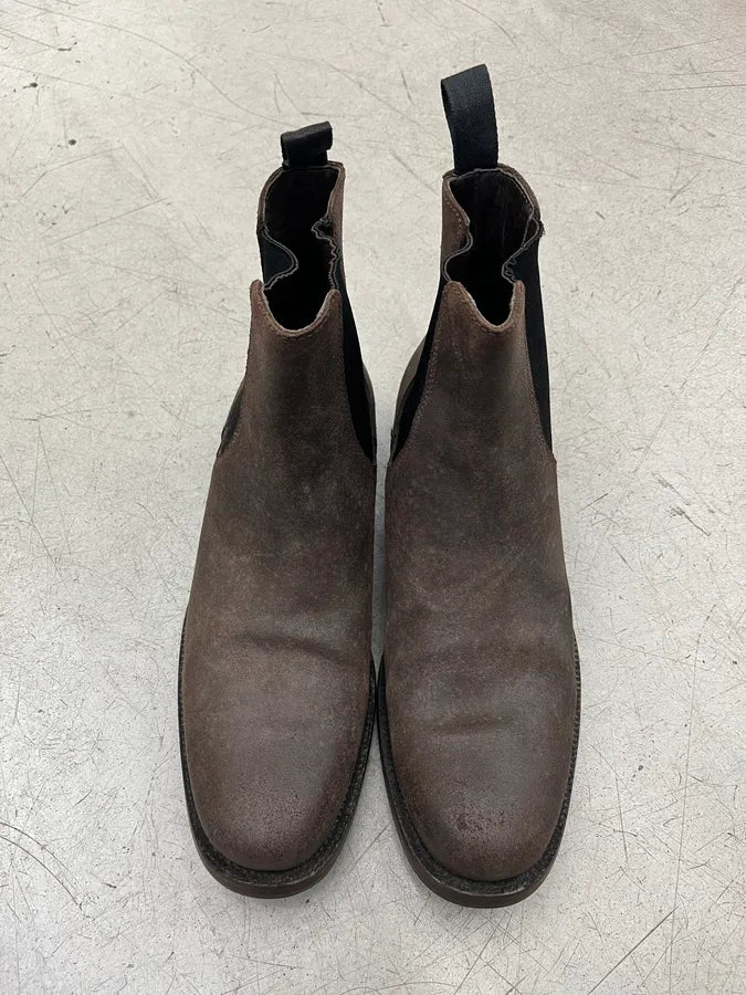 2000s Prada Dark Brown Leather Chelsea Boots bHKfBvq 3