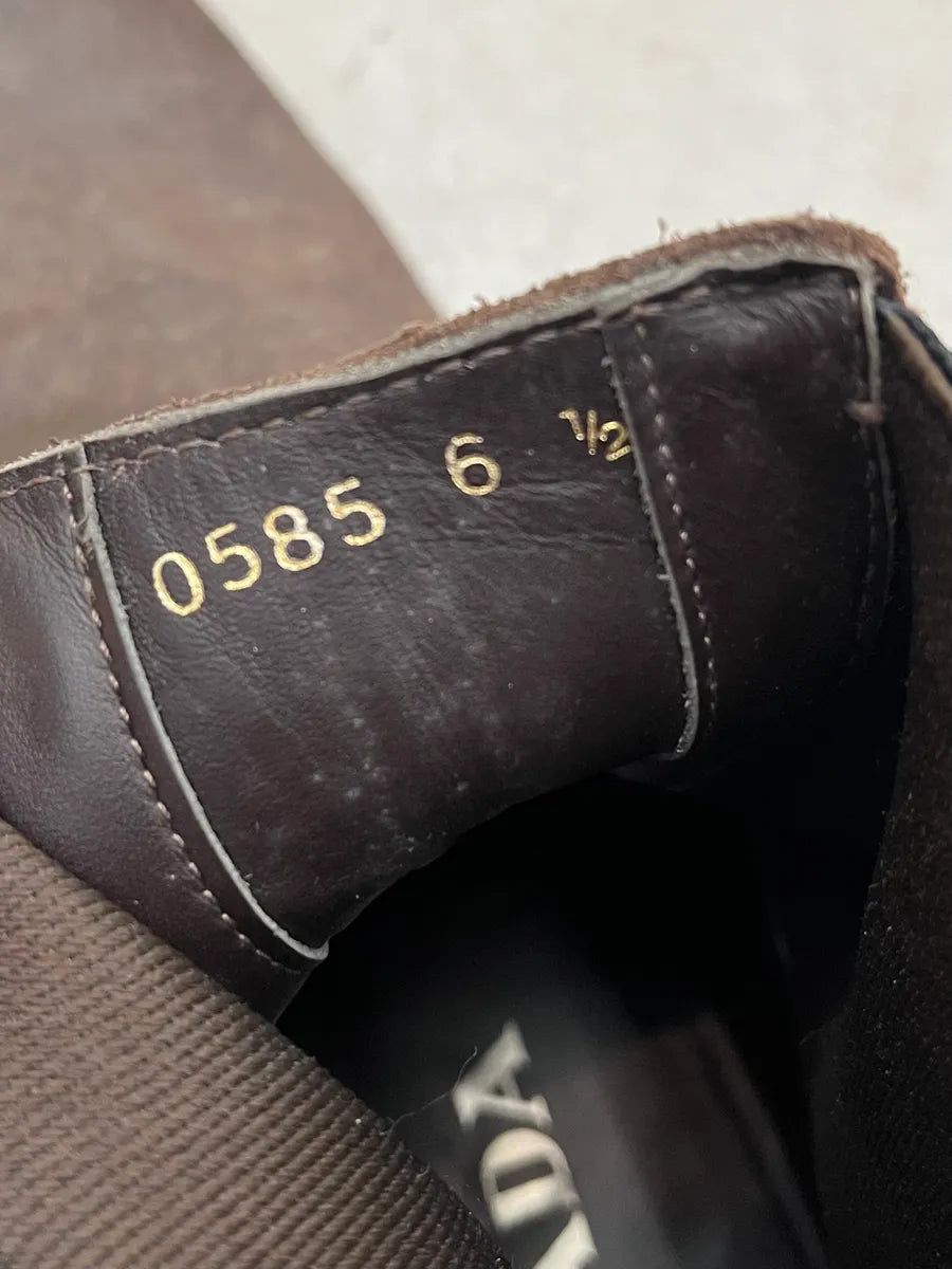 2000s Prada Dark Brown Leather Chelsea Boots bHKfBvq 7