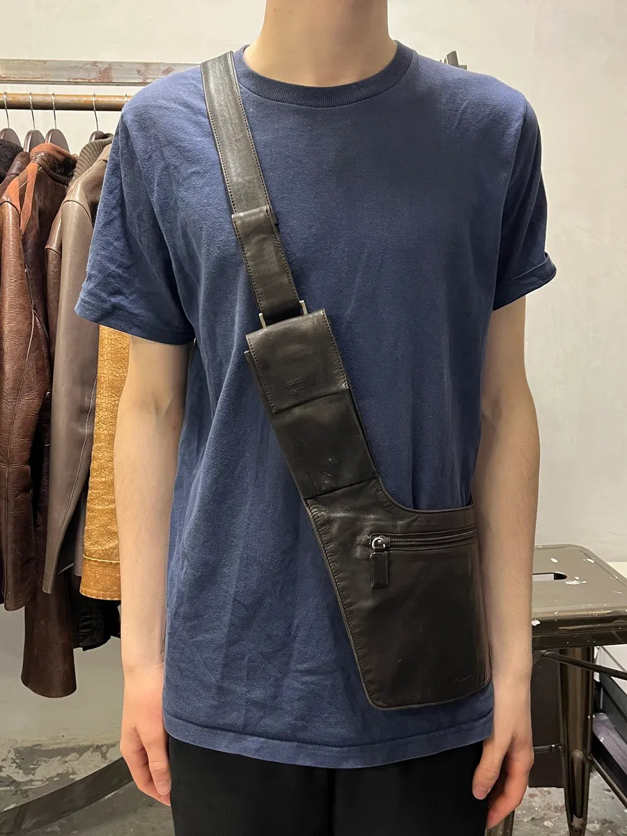 2000s Prada Dark Brown Leather Vest Bag (OS) JDjoJrd 1