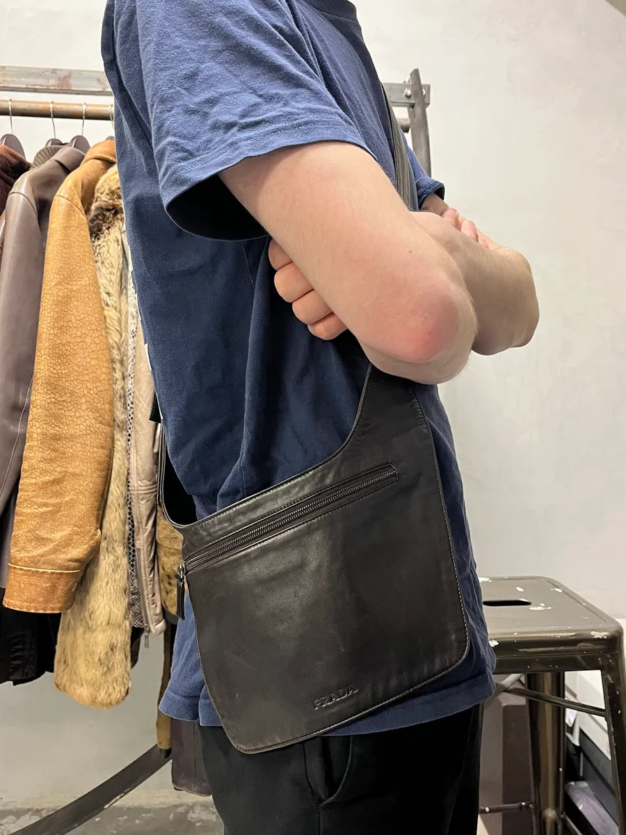 2000s Prada Dark Brown Leather Vest Bag (OS) JDjoJrd 2