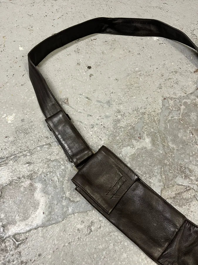 2000s Prada Dark Brown Leather Vest Bag (OS) JDjoJrd 5