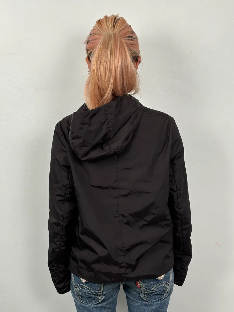 AW1999 Prada Dark Brown Nylon Hooded Jacket xYXoYJm 2