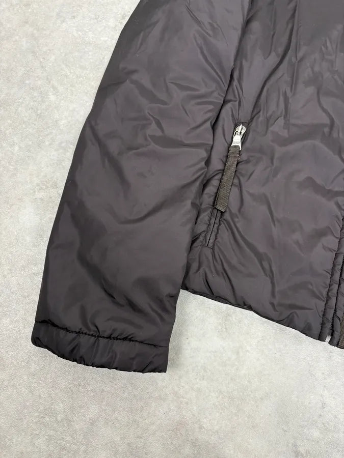 AW1999 Prada Dark Brown Nylon Hooded Jacket xYXoYJm 7