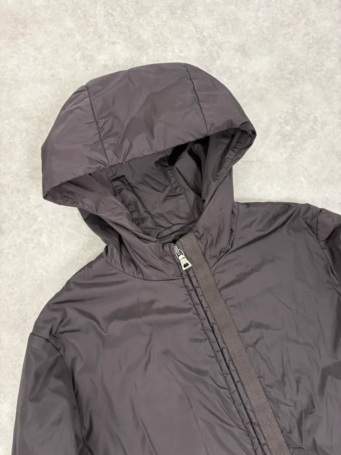 AW1999 Prada Dark Brown Nylon Hooded Jacket xYXoYJm 4