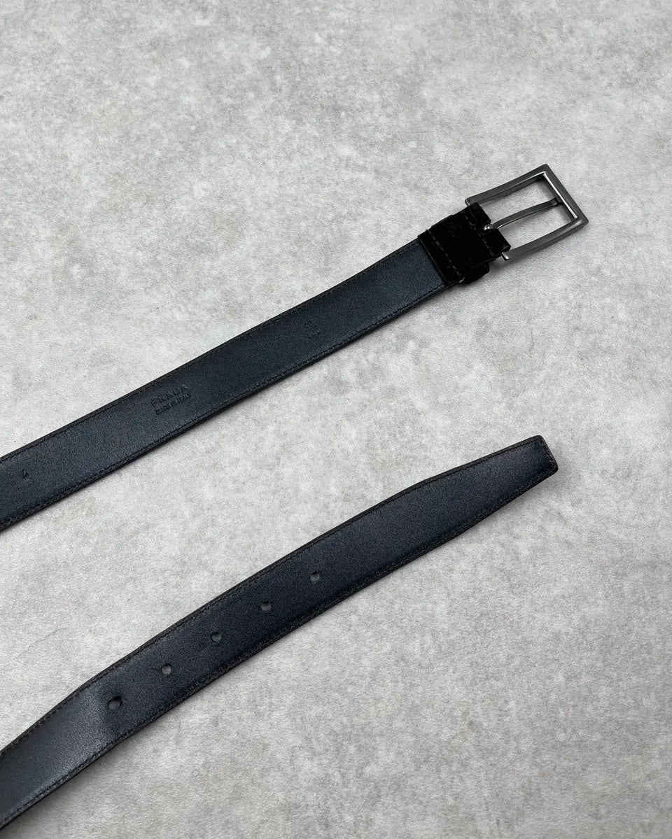 2000s Prada Dark Brown Suede Leather Belt  YjBIuoA 3