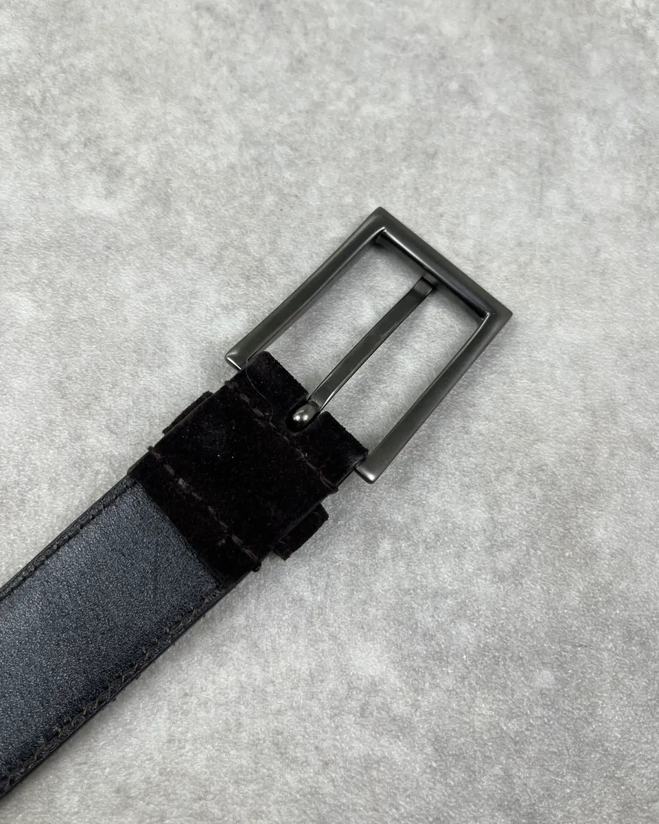 2000s Prada Dark Brown Suede Leather Belt  YjBIuoA 4