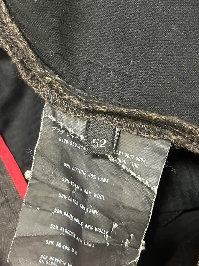 AW2007 Prada Dark Brown Wool Tailored Pants ZrlMBNO 10