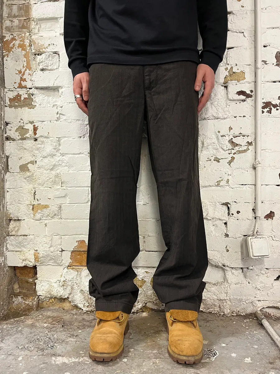 AW2007 Prada Dark Brown Wool Tailored Pants ZrlMBNO 1