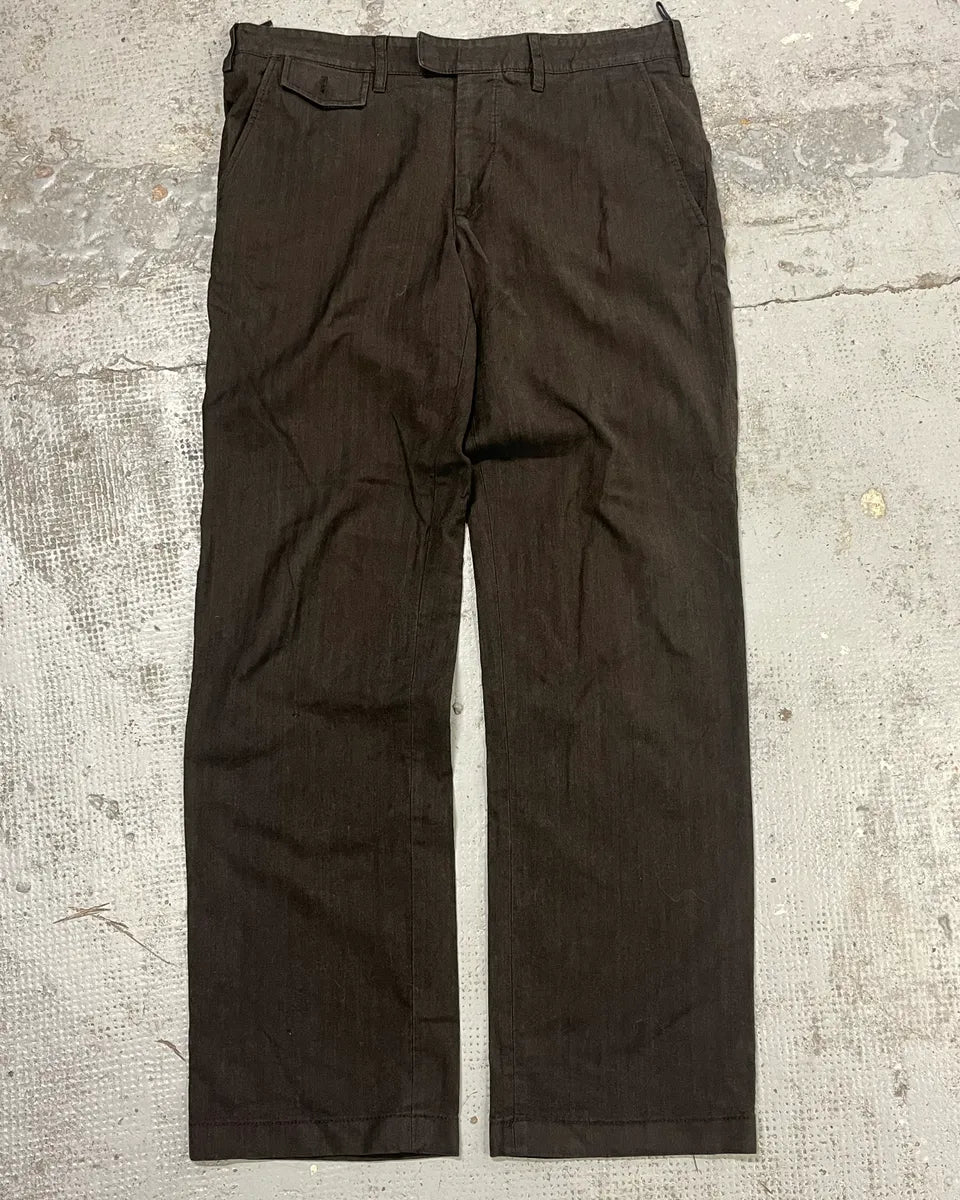 AW2007 Prada Dark Brown Wool Tailored Pants ZrlMBNO 0
