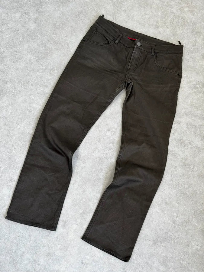 AW2006 Prada Dark Green Classic Minimalist Pants FmQpMhZ 5