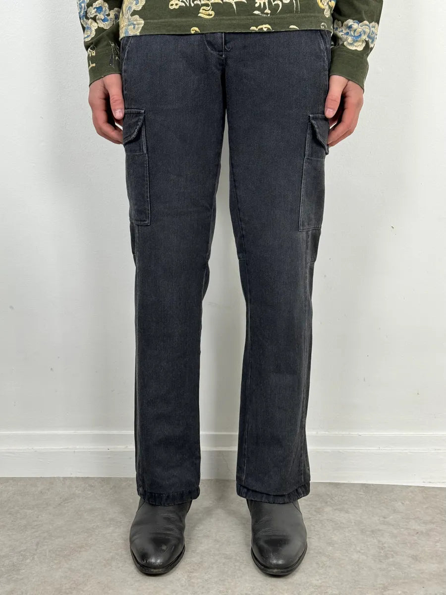2000s Prada Dark Grey Cargo Pants dfiuavX 1