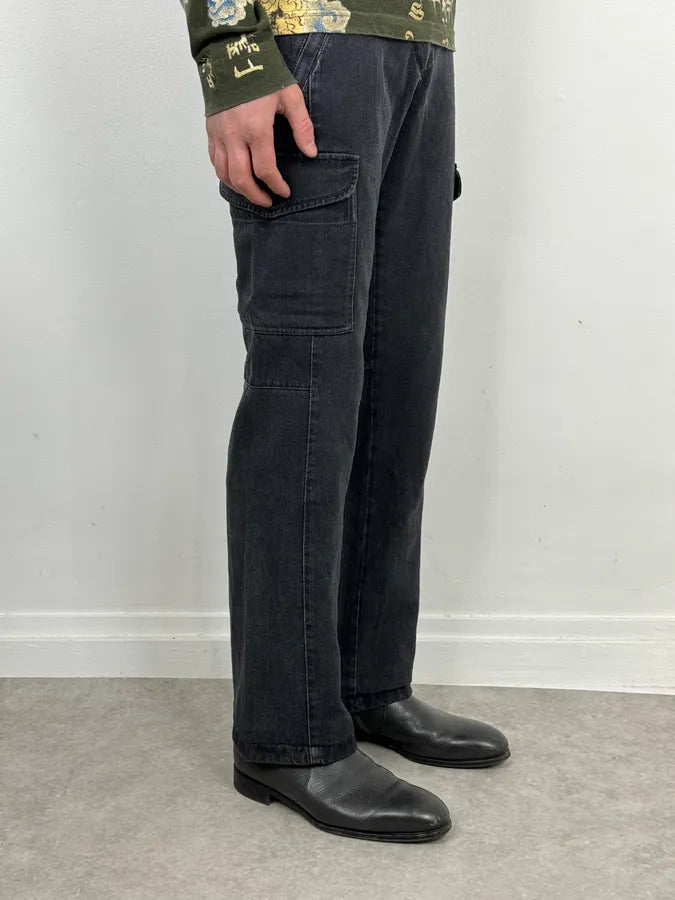 2000s Prada Dark Grey Cargo Pants dfiuavX 3