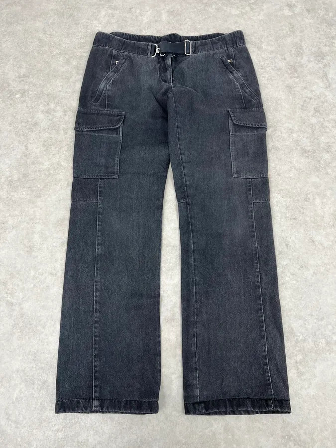 2000s Prada Dark Grey Cargo Pants dfiuavX 4