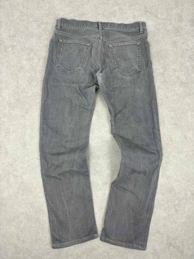 SS2015 Prada Dark Grey Washed Slim Denim Jeans RDsOZFl 5