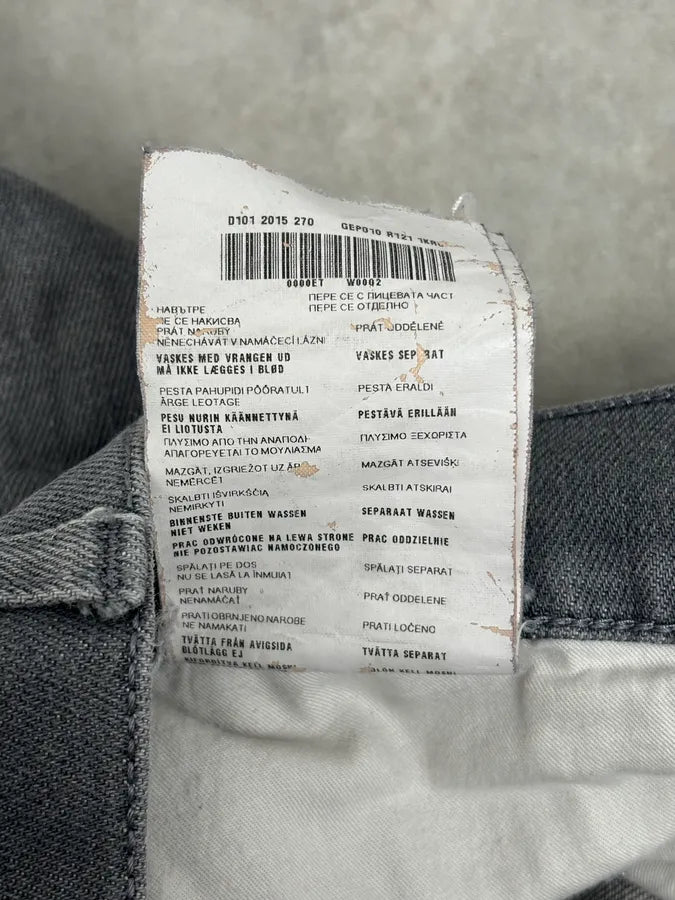 SS2015 Prada Dark Grey Washed Slim Denim Jeans RDsOZFl 11