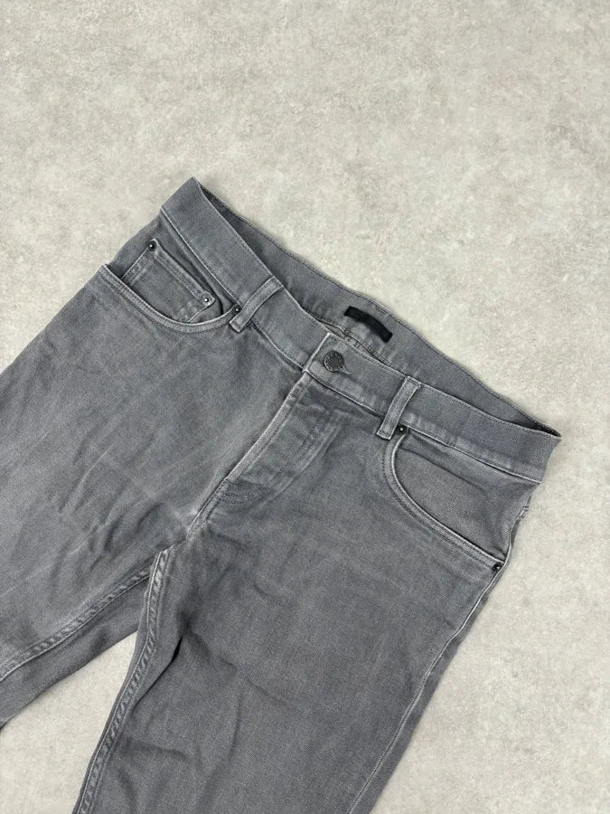 SS2015 Prada Dark Grey Washed Slim Denim Jeans RDsOZFl 4