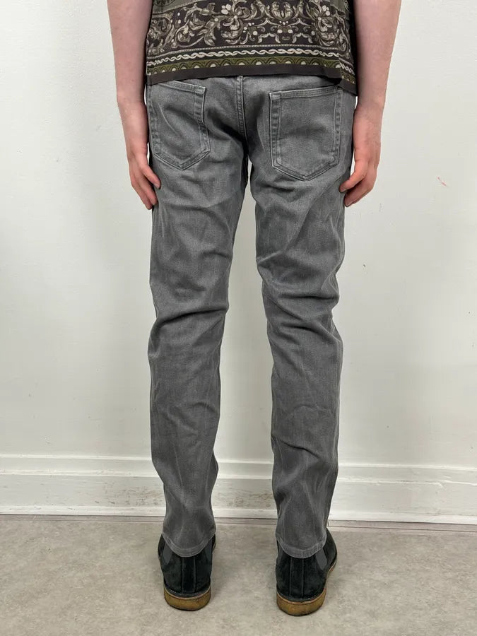 SS2015 Prada Dark Grey Washed Slim Denim Jeans RDsOZFl 3